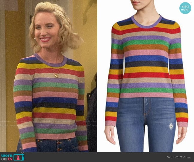 WornOnTV Mandy s rainbow striped sweater on Last Man Standing Molly McCook Clothes and Wardrobe from TV