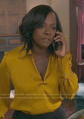 Annalise’s yellow blouse on How to Get Away with Murder