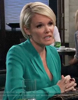 Ava’s green blouse on General Hospital