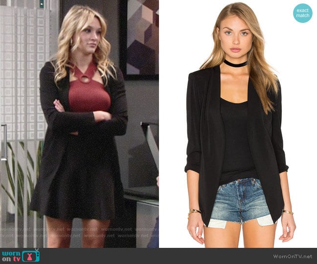 Bcbgeneration Essential Blazer worn by Summer Newman (Hunter King) on The Young and the Restless