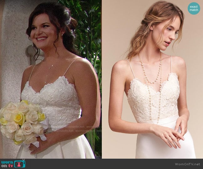 BHLDN Havana Corset Top worn by Katie Logan (Heather Tom) on The Bold and the Beautiful