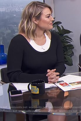 Carissa’s black layered dress on E! News Daily Pop