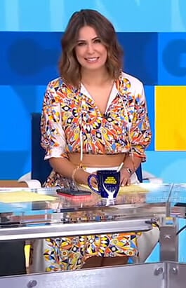 Cecilia’s geometric print dress on Good Morning America