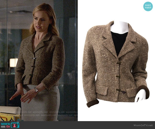 Chanel Brown Tweed Jacket worn by Katrina Bennett (Amanda Schull) on Suits