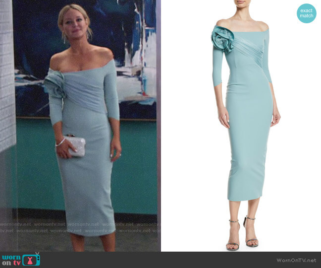 Chiara Boni La Petite Robe Alytin Dress worn by Sharon Newman (Sharon Case) on The Young and the Restless