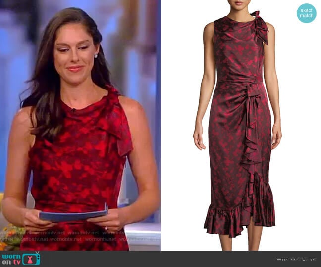 WornOnTV: Abby’s red floral ruched dress on The View | Abby Huntsman ...