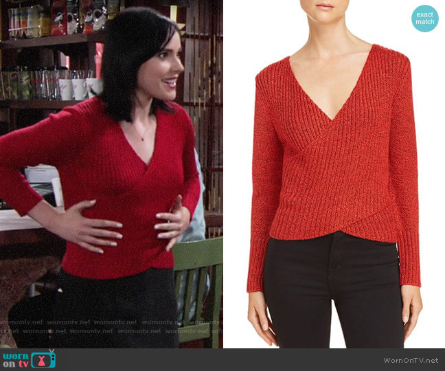 C/Meo Collective Evolution Crossover Sweater worn by Tessa Porter (Cait Fairbanks) on The Young and the Restless