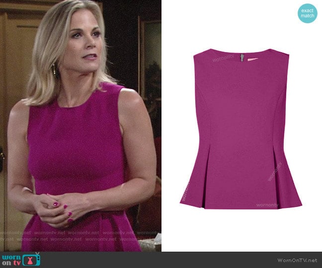 Diane von Furstenberg Mallorie Top worn by Phyllis Newman (Gina Tognoni) on The Young and the Restless