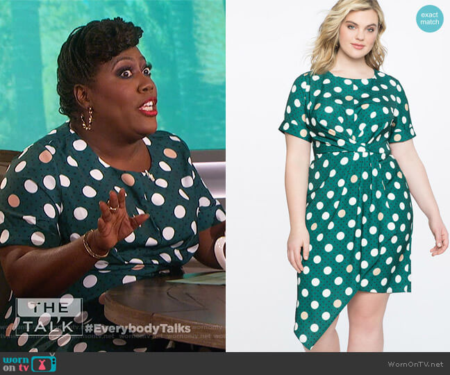Draped Front Dress by Eloquii worn by Sheryl Underwood  on The Talk