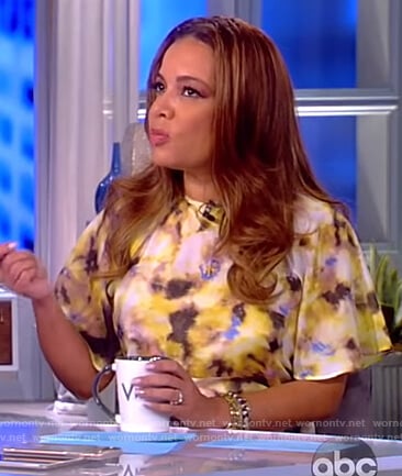 Sunny’s yellow floral dress on The View