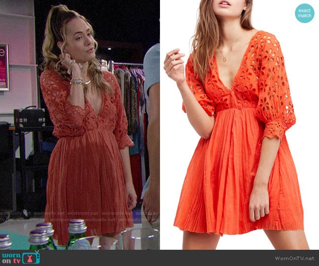 Free People Bella Note Dress worn by Hope Logan (Annika Noelle) on The Bold and the Beautiful