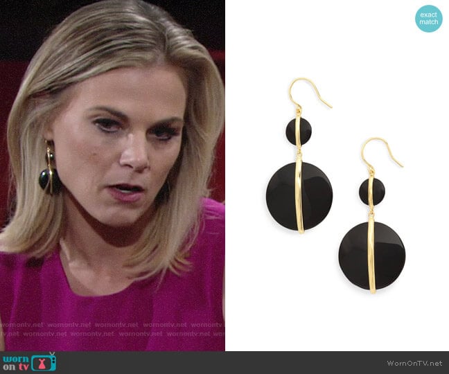 Gorjana Brinn Earrings worn by Phyllis Newman (Gina Tognoni) on The Young and the Restless