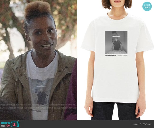 Helmut Lang Carrie Mae Weems Standing Alone T-shirt worn by Issa Dee (Issa Rae) on Insecure