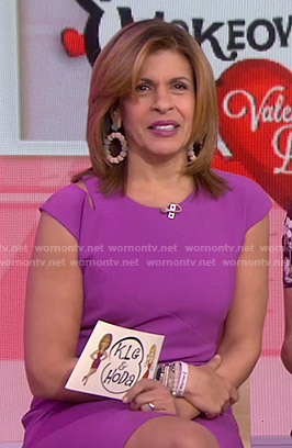 Hoda’s purple cutout dress on Today