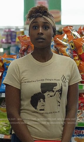 Issa's UNCF tee on Insecure