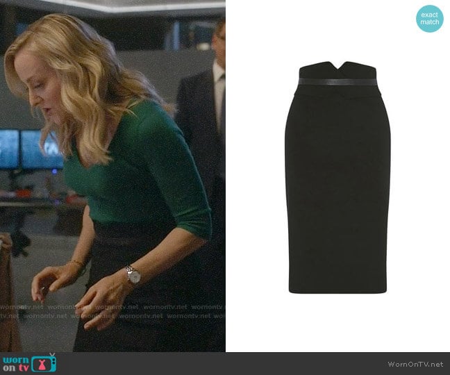 Karen Millen High-Waisted Pencil Skirt worn by Marissa Morgan (Geneva Carr) on Bull