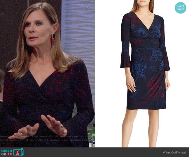 LAUREN Ralph Lauren Jersey Bell-Sleeve Dress worn by Lucy Coe (Lynn Herring) on General Hospital