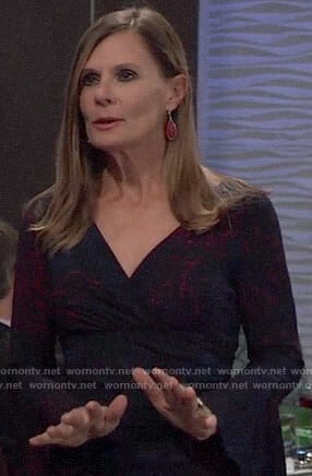 Lucy's dark floral dress on General Hospital
