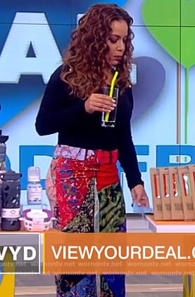 Sunny's multi-colored midi skirt on The View