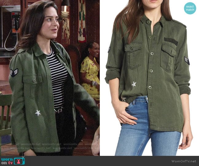 Rails Kato Military Jacket worn by Lola Rosales (Sasha Calle) on The Young and the Restless