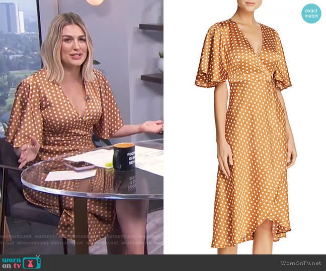 Polka-Dot Wrap Dress by Re Named worn by Carissa Loethen Culiner on E! News