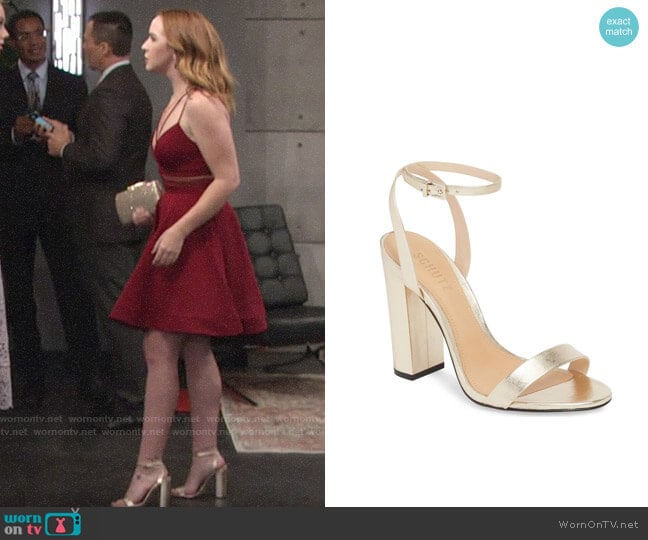 Schutz Ayda Sandals worn by Mariah Copeland (Camryn Grimes) on The Young and the Restless