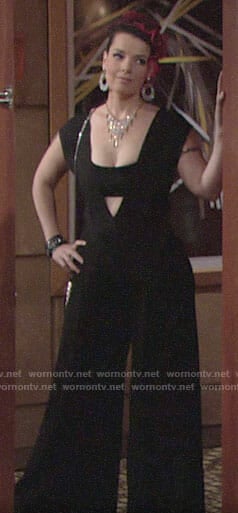 Sinead’s black jumpsuit on The Young and the Restless