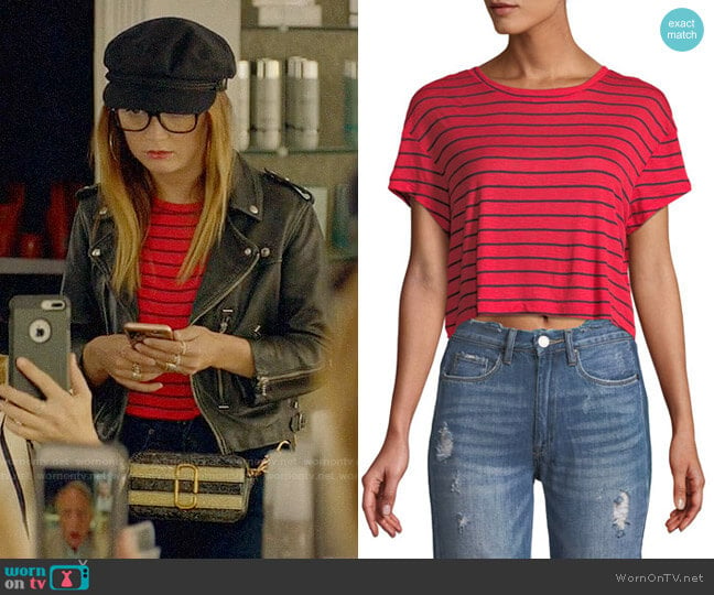 Splendid New Haven Crop Tee worn by Mallory (Billie Lourd) on American Horror Story