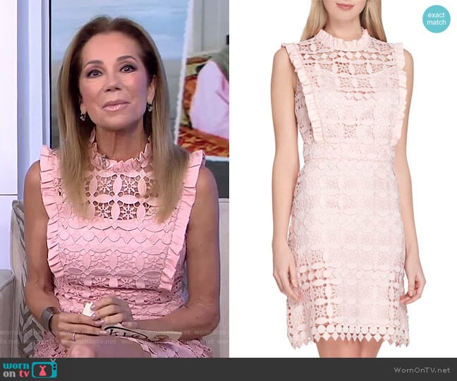 WornOnTV: Kathie’s pink ruffled lace dress on Today | Kathie Lee ...