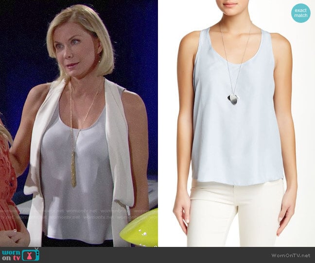 Theory Isaac Silk Tank worn by Brooke Logan (Katherine Kelly Lang) on The Bold and the Beautiful