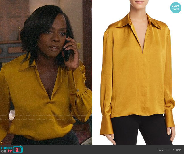WornOnTV: Annalise’s yellow blouse on How to Get Away with Murder ...