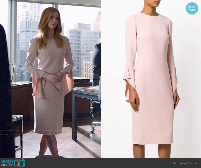 Tom Ford Ruffled Sleeves Dress worn by Donna Paulsen (Sarah Rafferty) on Suits