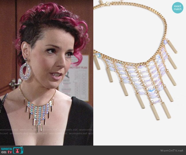 Topshop Sequin Stick Collar Necklace worn by Sinead on The Young and the Restless