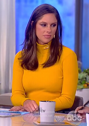 Abby's yellow turtleneck sweater on The View