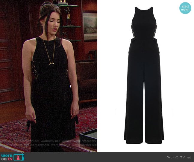 Zimmermann Laced In Jumpsuit worn by Steffy Forrester (Jacqueline MacInnes Wood) on The Bold and the Beautiful