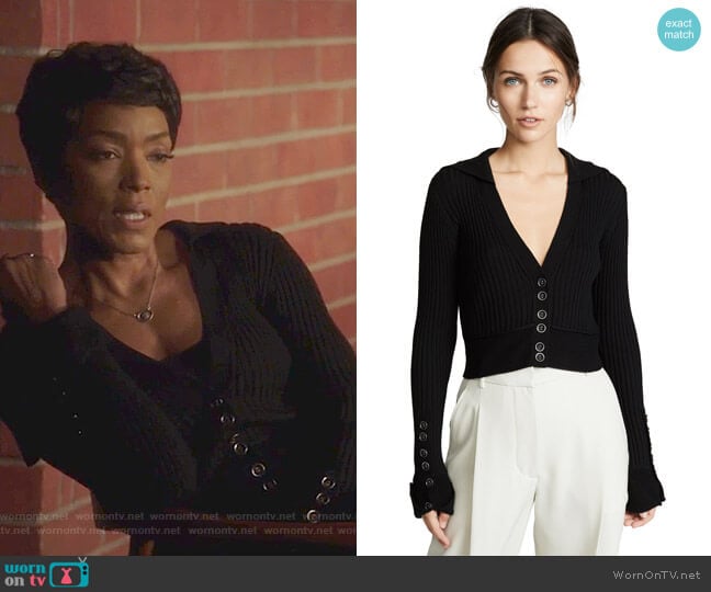 Sailor Cardigan by 3.1 Phillip Lim worn by Athena Grant (Angela Bassett) on 9-1-1