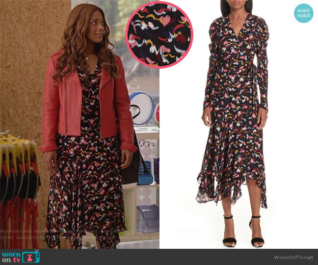 Tianna Dress by ALC worn by Poppy (Kimrie Lewis) on Single Parents