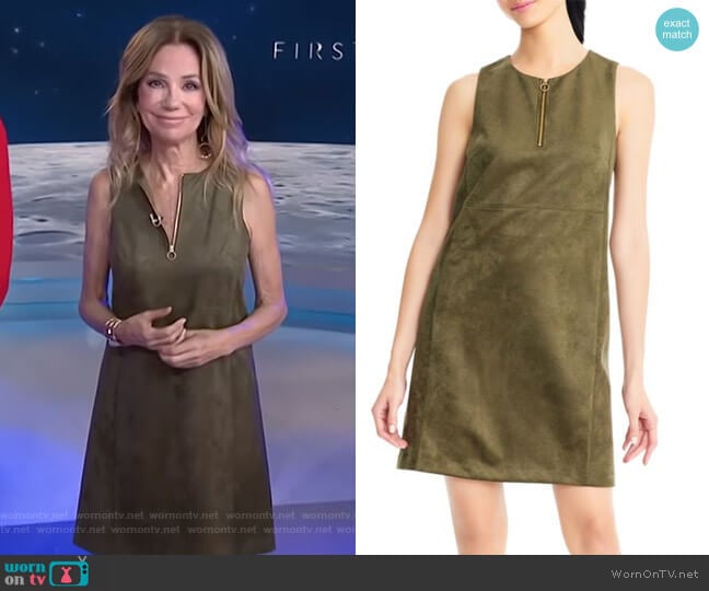 Suede Shift Dress by Adrianna Papell worn by Kathie Lee Gifford on Today