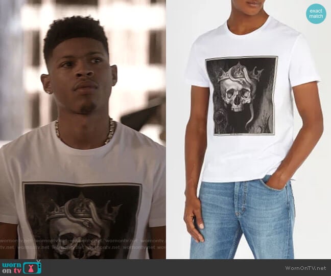 Skull-Print T-shirt by Alexander McQueen  worn by Hakeem Lyon (Bryshere Y. Gray) on Empire