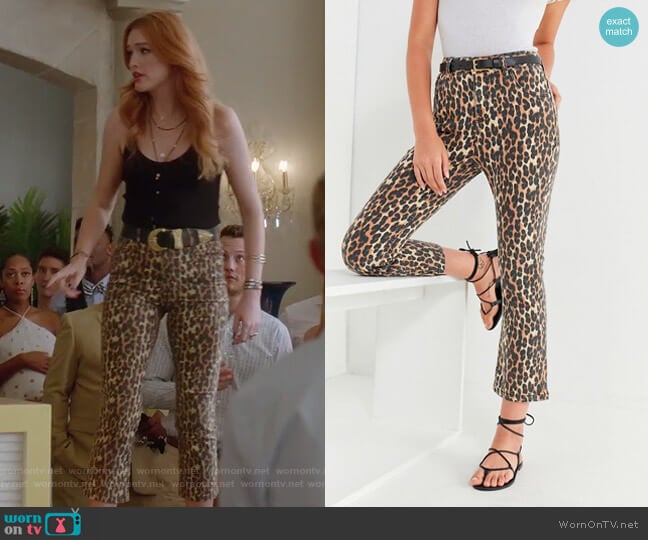 Kick Flare High-Rise Cropped Jean by BDG worn by Kirby Anders (Maddison Brown) on Dynasty