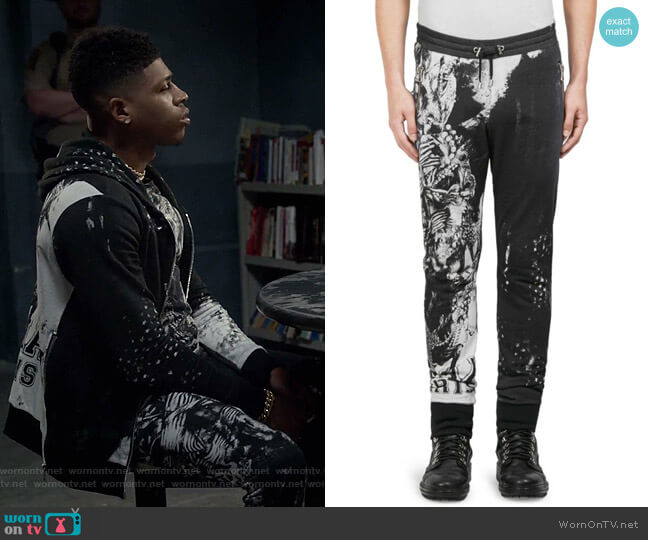 Graphic-Print Cotton Pants by Balmain  worn by Hakeem Lyon (Bryshere Y. Gray) on Empire