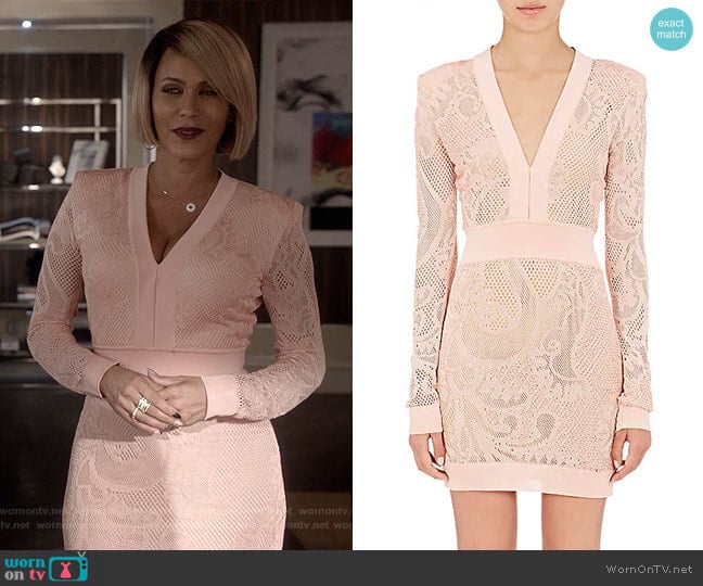 Pearl-Bead-Embellished Dress by Balmain worn by Giselle (Nicole Ari Parker) on Empire