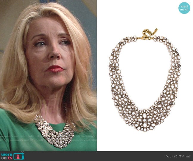 Baublebar Kew Collar Necklace worn by Nikki Reed Newman (Melody Thomas-Scott) on The Young and the Restless