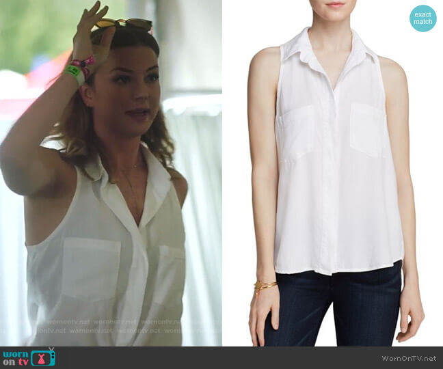 Basic Button-Down Top by Bella Dahl worn by Nicolette Nevin (Emily VanCamp) on The Resident