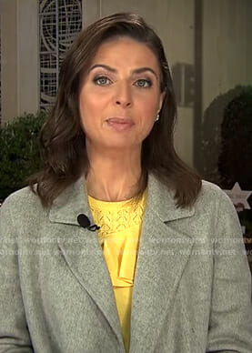 Bianna’s yellow ruffled sweater on CBS This Morning