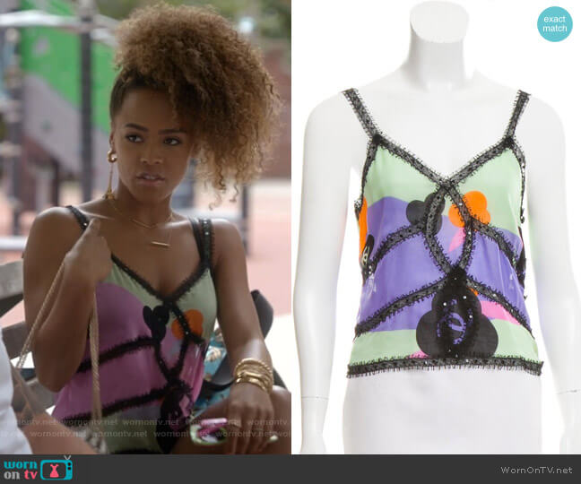Silk Lace Top by Chanel worn by Tiana Brown (Serayah McNeill) on Empire