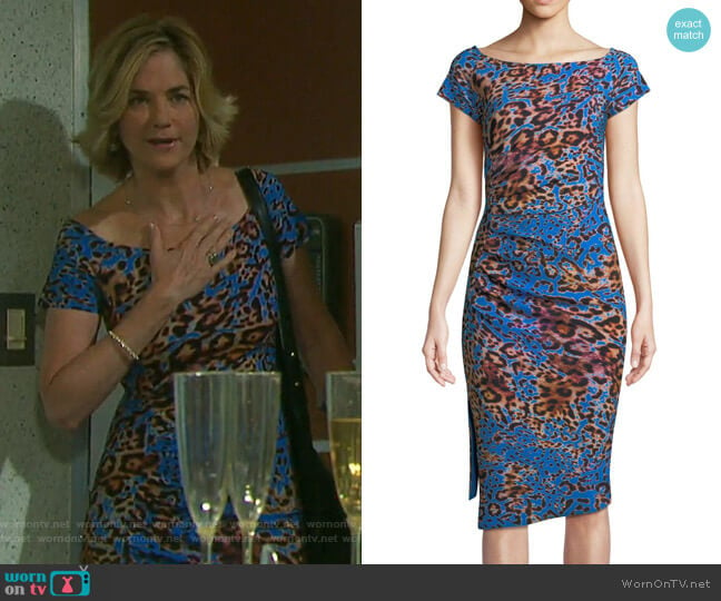 Devsi Dress by Chiara Boni La Petite Robe worn by Eve Donovan (Kassie DePaiva) on Days of our Lives