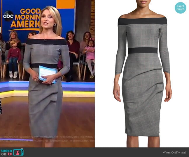 Larissa Dress by Chiara Boni La Petite Robe worn by Amy Robach on Good Morning America