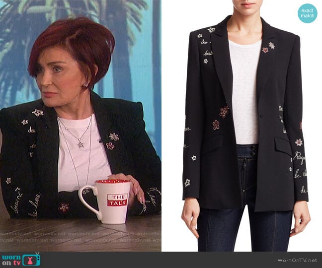 Estelle Jacket by Cinq a Sept worn by Sharon Osbourne on The Talk