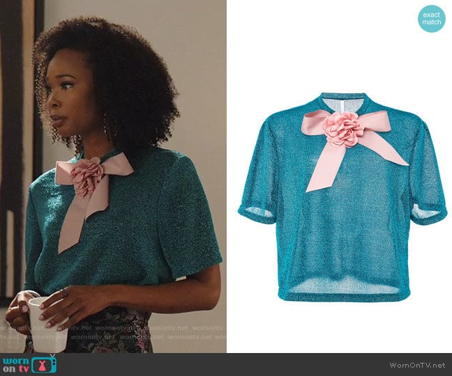 Furby Glitter Top by Alcoolique worn by Monica Colby (Wakeema Hollis) on Dynasty